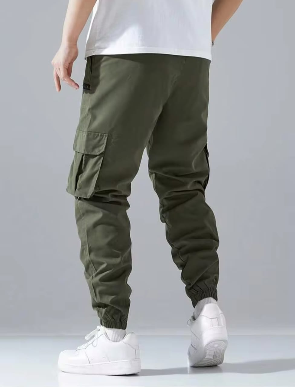 Men New Flap Double Zip Pocket Cargo Pant / Trouser.