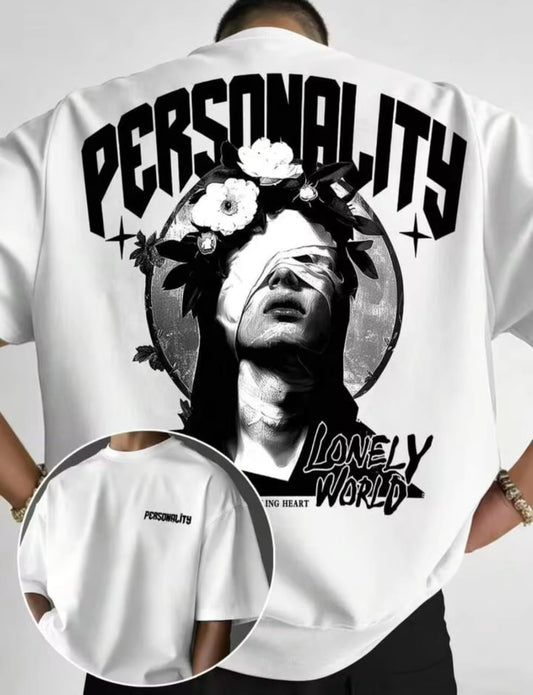 Men's Personality Graphic Printed Drop shoulder.