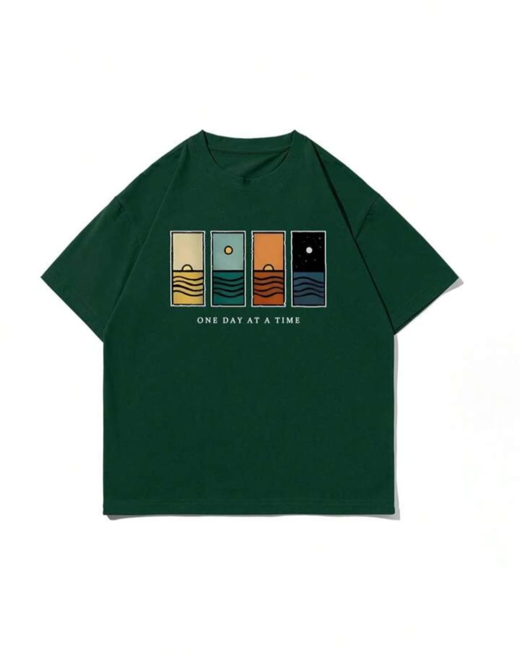 Men's Day And Night Time Printed Drop shoulder.
