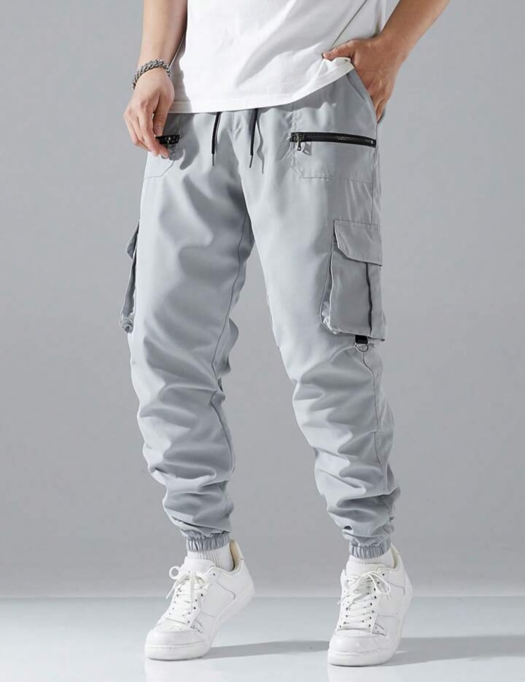 Men New Flap Double Zip Pocket Cargo Pant / Trouser.