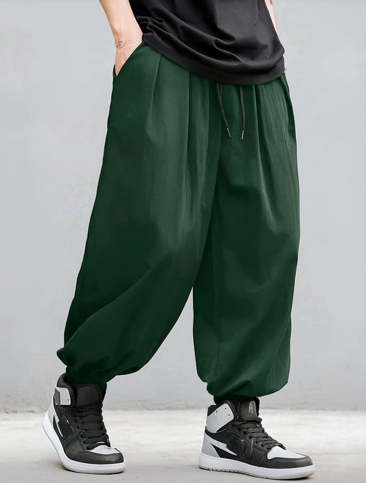 Harajuku Men's Harem Pants Hip Hop Streetwear Fashion Jogger Sweatpants Vintage Style.