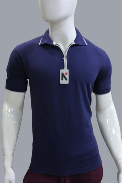 Mens Ziper Summer Polo Shirt